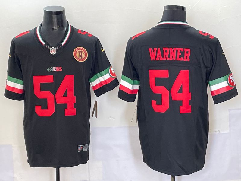 Men 2025 San Francisco 49ers 54 Warner Black Mexico Nike Limited NFL Jersey 003